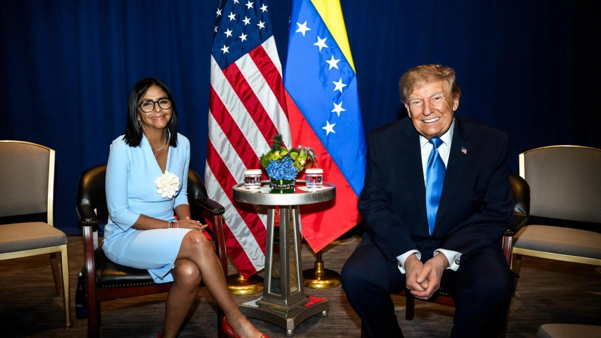 Estos fueron los temas que abordaron Delcy Rodríguez y Donald Trump durante su histórico encuentro en Nueva York, Estados Unidos: fotos de la reunión