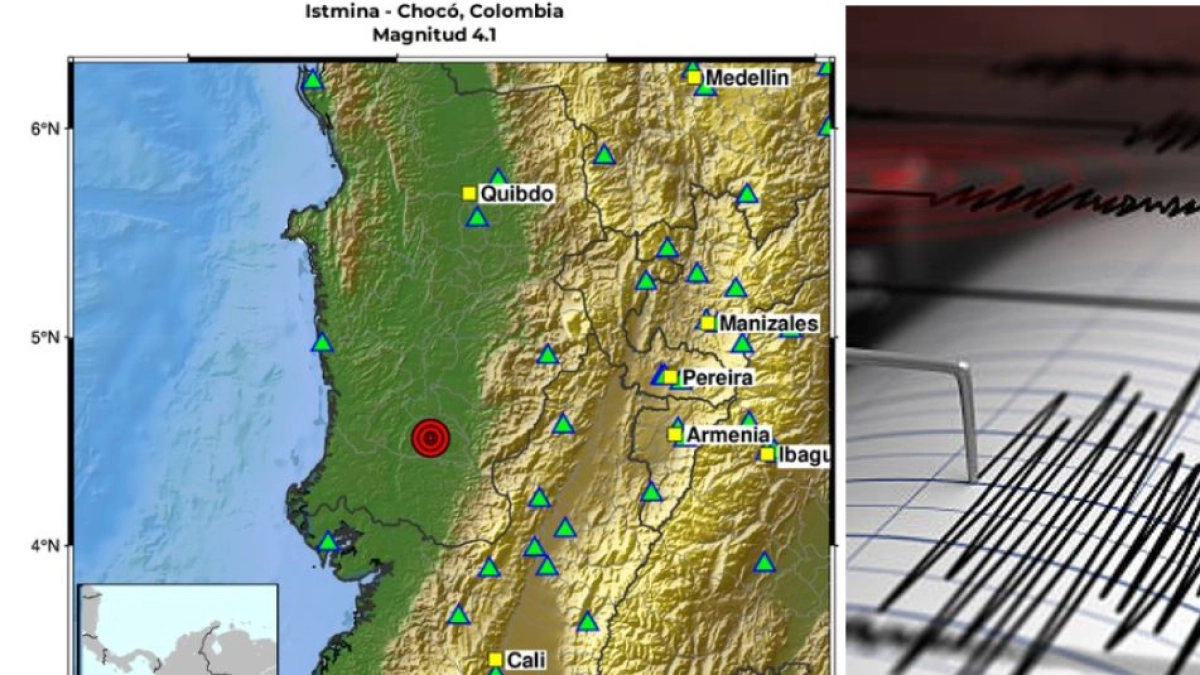 Temblor en Colombia | Reportan sismo de magnitud 4,1 en Istmina, Chocó, en la noche del 3 de octubre: epicentro y profundidad