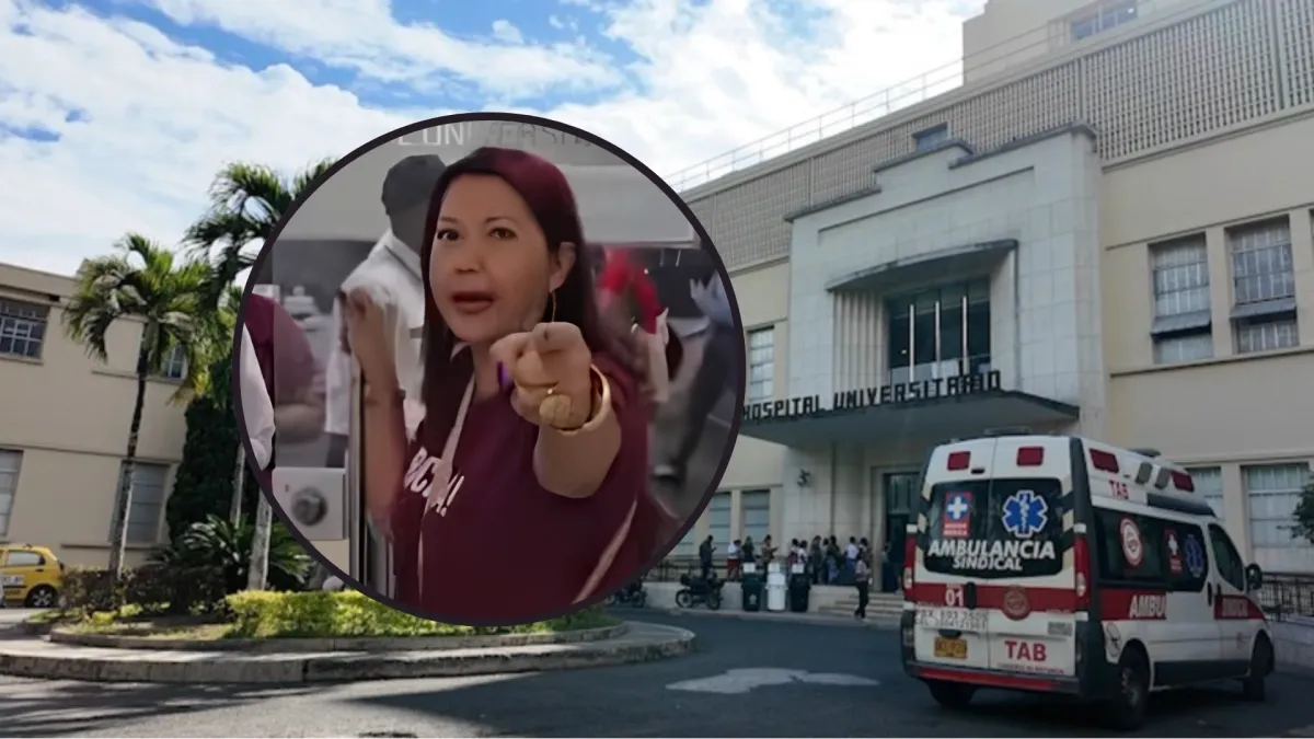 Video | Periodista se encadenó en el Hospital Universitario del Valle en Cali para exigir cirugía pendiente de su esposo: llevan siete meses esperando