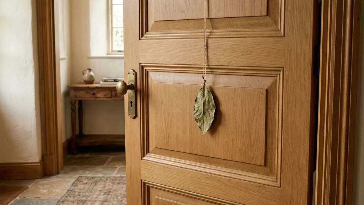 ¿Para qué sirve colocar una hoja de laurel seca detrás de la puerta de entrada del hogar, según el Feng Shui?