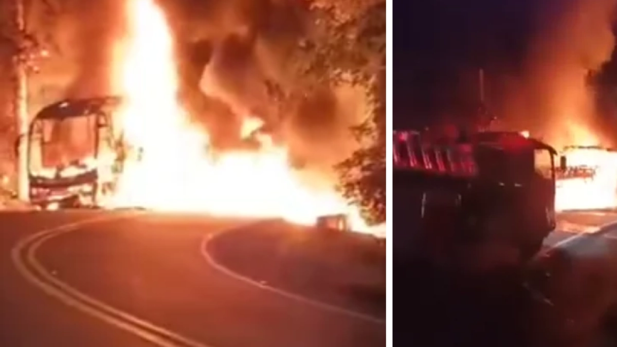 Grave accidente en la vía entre Anapoima y Apulo durante la noche del jueves 29 de octubre: uno de los vehículos se incendió; esto se sabe